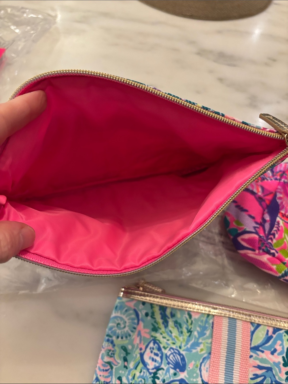 Lilly Pulitzer Makeup Cosmetic Case Pouches set of 3 - Picture 3 of 7